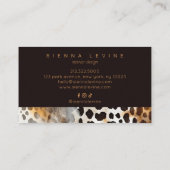 Koe Luipaard Print Dierlijke Huid Abstracte Kunst Visitekaartje (Achterkant)