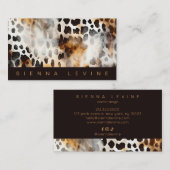 Koe Luipaard Print Dierlijke Huid Abstracte Kunst Visitekaartje (Voorkant / Achterkant)