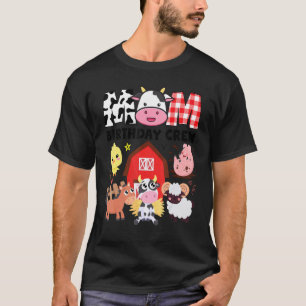 Koe Mam Birthday Crew Boerderij Thema Dieren Kinde T-shirt