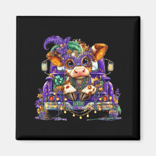 Koe Mardi Gras Truck Nola Schattige Kinderen Jonge Magneet