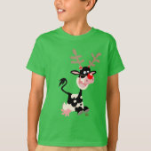 Koe Masquerading as Reindeer Children T-shirt (Voorkant)