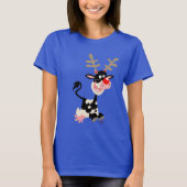 Koe Masquerading as Reindeer Women T-shirt (Voorkant)