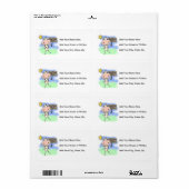 Koe Meer boeken lezen Etiket (Full Sheet)