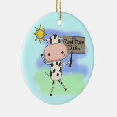 Koe Meer boeken lezen Keramisch Ornament (Rechts)