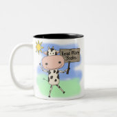 Koe Meer boeken lezen Tweekleurige Koffiemok (Links)