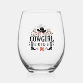 Koe meisje bruid wijnglas zonder voet (Voorkant)