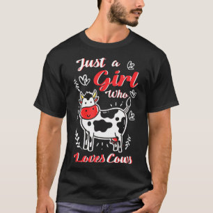Koe Meisje Dat Van Koeien Houdt Boerderij Boer Sla T-shirt