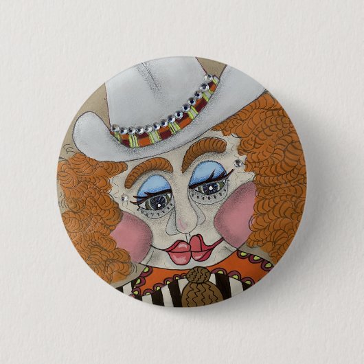 "Koe meisje" grillige Button (Voorkant)