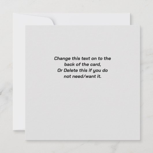 Koe meisje Party Bedankkaart (Achterkant)