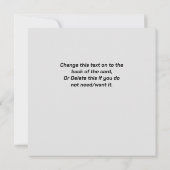 Koe meisje Party Bedankkaart (Achterkant)