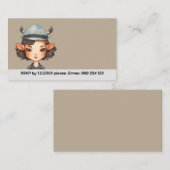 Koe meisje Party Informatiekaartje (Voorkant / Achterkant)