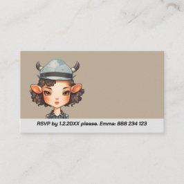 Koe meisje Party Informatiekaartje