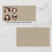 Koe meisje Party Informatiekaartje (Voorkant / Achterkant)