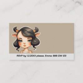 Koe meisje Party Informatiekaartje