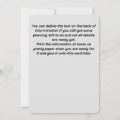 Koe meisje Party Kaart (Achterkant)