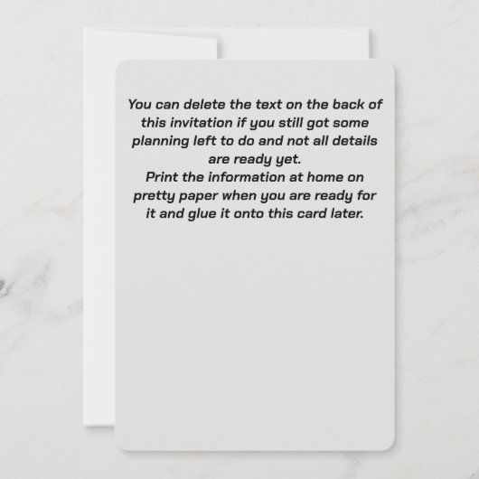 Koe meisje Party Kaart (Achterkant)