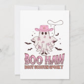 Koe meisje spooky grappig Western halloween Kaart (Achterkant)