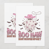 Koe meisje spooky grappig Western halloween Kaart (Voorkant / Achterkant)