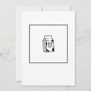 koe melk kaart, grappige uitnodiging