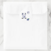 Koe Melk Kawaii Japans Blauwbes Ronde Sticker (Tas)