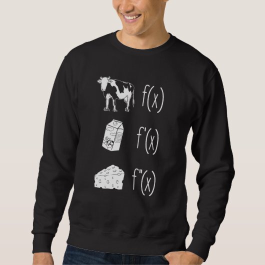 Koe Melkkaas Formule Funny Wiskunde Leraar Calcul Trui (Voorkant)