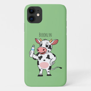 Koe met baby flesje cartoon Case-Mate iPhone case