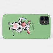 Koe met baby flesje cartoon Case-Mate iPhone case (Achterkant (horizontaal))