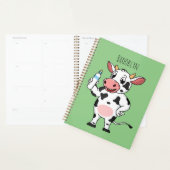 Koe met baby flesje cartoon planner (Display)