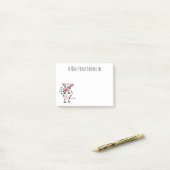 Koe met baby flesje cartoon post-it® notes (Op bureau)