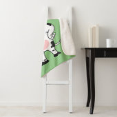 Koe met baby flesje cartoon sherpa deken (In situ)