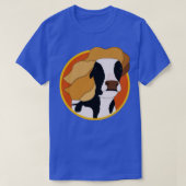 Koe met blond pruik t-shirt (Design voorkant)