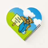 Koe met bord notitieboek (Achterkant)