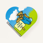 Koe met bord notitieboek (Voorkant)