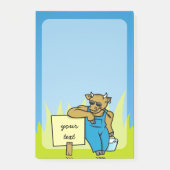 Koe met bord post-it® notes (Voorkant)