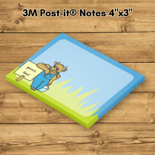 Koe met bord post-it® notes