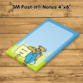 Koe met bord post-it® notes