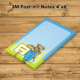 Koe met bord post-it® notes