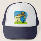 Koe met bord trucker pet (Voorkant)