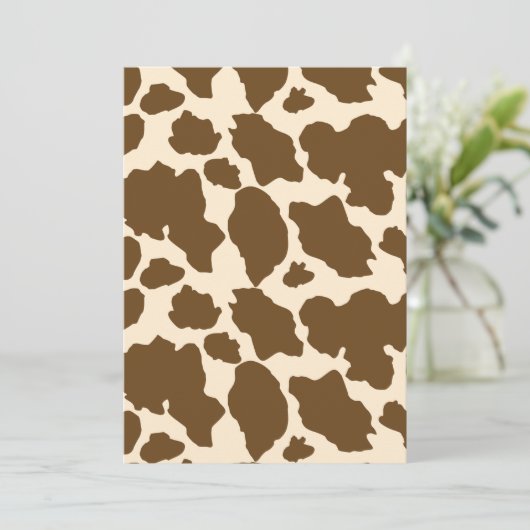 Koe met bruine spots Druk boerenveestapel af Bedankkaart (Staand voorkant)