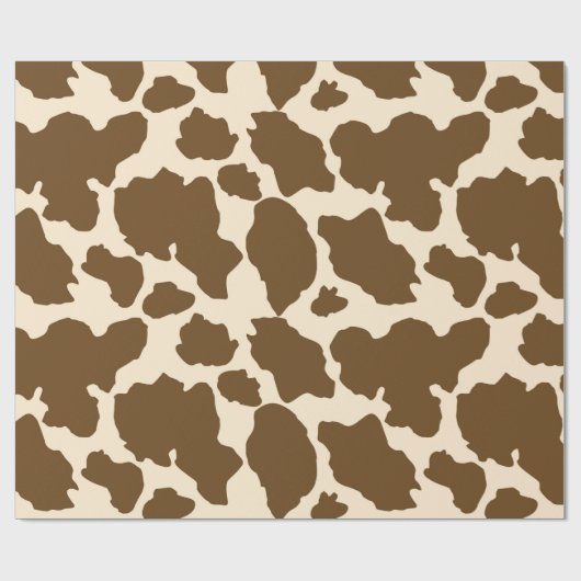 Koe met bruine spots Druk boerenveestapel af Cadeaupapier (Vlak)