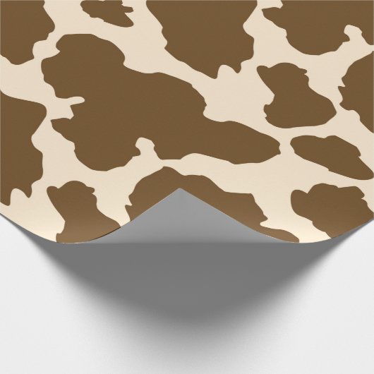 Koe met bruine spots Druk boerenveestapel af Cadeaupapier (Hoek)