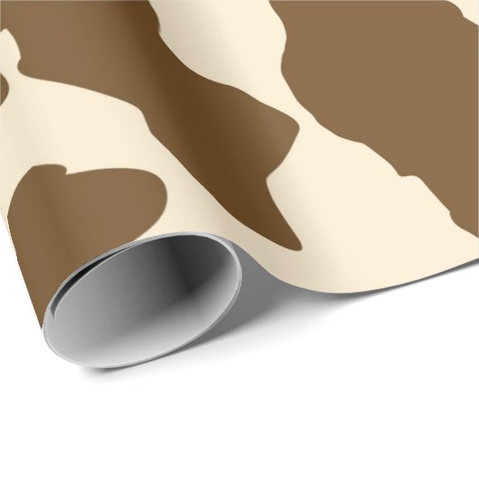 Koe met bruine spots Druk boerenveestapel af Cadeaupapier (Rol Hoek)