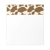 Koe met bruine spots Druk boerenveestapel af Notitieblok (Voorkant)