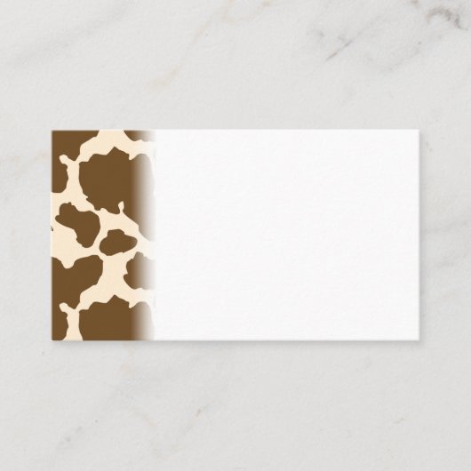 Koe met bruine spots Druk boerenveestapel af Visitekaartje (Voorkant)