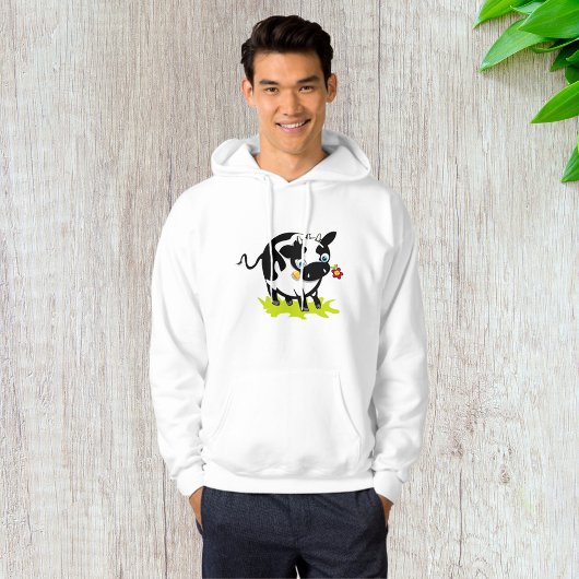 Koe Met Een Bloem Hoodie