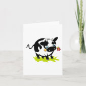 Koe Met Een Bloem Kaart (Voorkant)