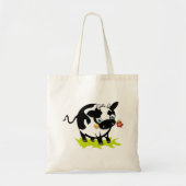 Koe Met Een Bloem Tote Bag (Voorkant)
