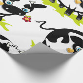 Koe met een ventilator cadeaupapier (Hoek)