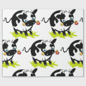 Koe met een ventilator cadeaupapier (Vlak)