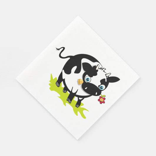 Koe met een ventilator servet (Hoek)